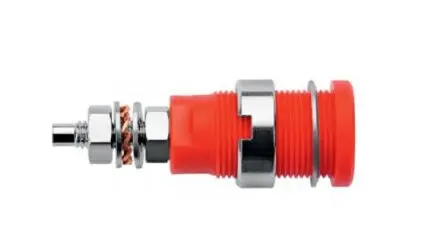 Produktfoto 1 von Schutzinger M4 Stecker Schwarz Buchse für Laborstecker, Kontakt Vernickeltes Gold, 1kV 32A M4-Gewinde
