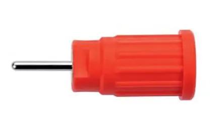 Produktfoto 1 von Schutzinger Stecker Blau Buchse für Laborstecker, Kontakt Nickel, 1kV 24A Einpressen