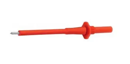 Produktfoto 1 von Schutzinger Federbelastet 4 mm Prüfspitze Rot, vernickelte Spitze 2 mm, 1kV 10A