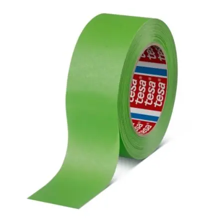 Produktfoto 1 von Tesa 04338-00004-00 Tesa 4338 PV1 Papier Hochklebendes Abdeckband Grün, Stärke 145 μm Naturgummi-Kleber 50mm x 50 m