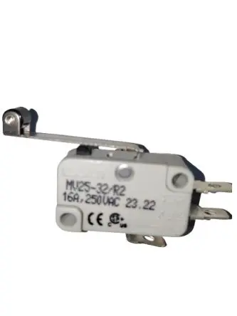 Produktfoto 1 von RS PRO Mikroschalter Rollenhebel lang-Betätiger Schnellverbindung, 1-poliger Umschalter, 250 V ac, 220 V dc, 16A IP40
