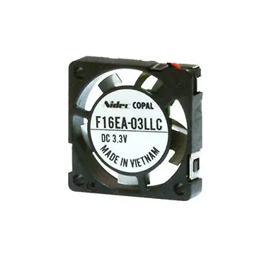 Produktfoto 1 von Nidec Components F16EA Axiallüfter, Gleitlager, 3.3V dc / 66 mW 20 mA, 0.012 m³/min 16 mm 16mm 16 mm
