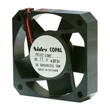 Produktfoto 1 von Nidec Components F614T Axiallüfter, Hülse, 5V dc / 500 mW 100 mA, 2900 U/min, 0.36 m³/min 62 mm 14.5mm 62 mm