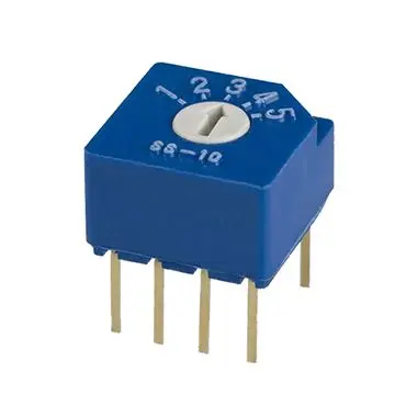 Produktfoto 1 von Nidec Components SS-10 Drehschalter SP6T / 100mA Lot, 7 mm x 8mm x 16 mm