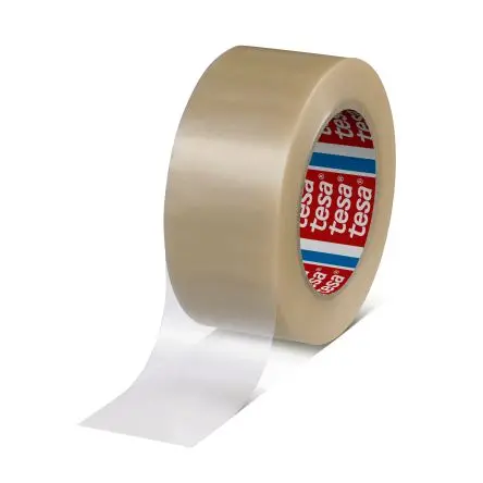Produktfoto 1 von Tesa Tesa 4122 4122 Hochleistungs-Kartonverschlussband, Polyvinylchloridfolie Klar, 0.088 mm x 50mm x 66 m