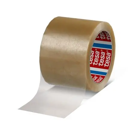 Produktfoto 1 von Tesa Tesa 4124 4124 Allzweck-Kartonverschlussband, Polyvinylchloridfolie Klar, 0.065 mm x 75mm x 66 m