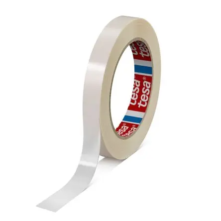 Produktfoto 1 von Tesa 4224 Tensilised-Umreifungsband, Mono-orientiertes Polypropylen, Weiß, Stärke 79 μm, 15mm x 66 m