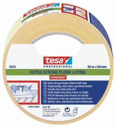 Produktfoto 1 von Tesa Tesa Professional 4944 4944 Bodenmakierung Weiß Selbstklebend, Stärke 0.2 mm, 50mm x 25 m