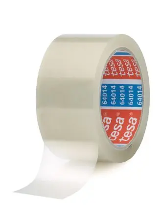 Produktfoto 1 von Tesa 64014 Geräuscharmes Verpackungsband, Polypropylen, Klar, Stärke 45 μm, 50mm x 66 m