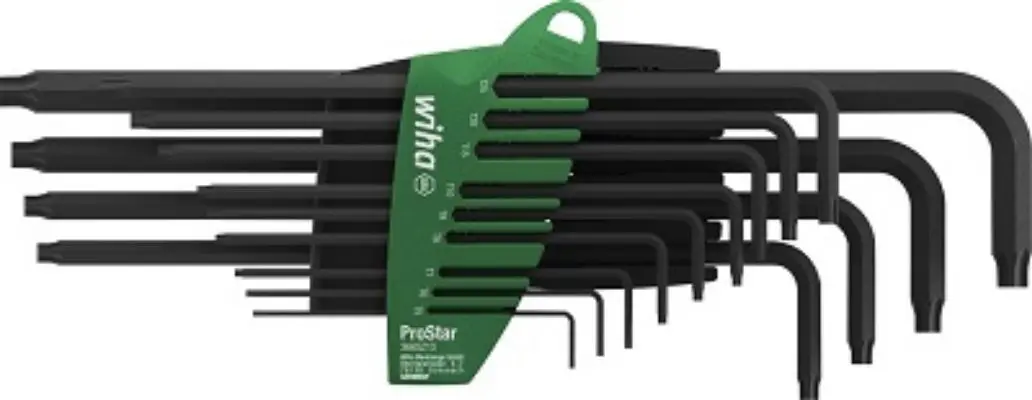 Produktfoto 1 von Wiha TORX®-Schlüsselsatz L Lang, CrV-Stahl 14