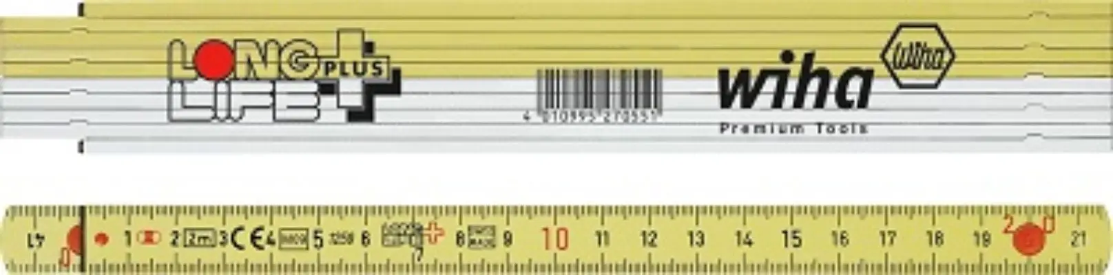 Produktfoto 1 von Wiha Glasfaserverstärktes Polyamid Zollstock Metrisch 2 m x 15 mm