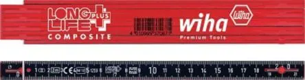 Produktfoto 1 von Wiha Glasfaserverstärktes Polyamid Zollstock Metrisch 2 m x 15mm