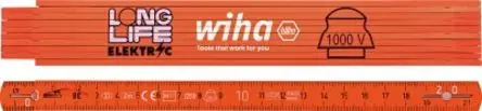 Produktfoto 1 von Wiha Glasfaserverstärktes Polyamid Zollstock Metrisch 2 m x 15mm