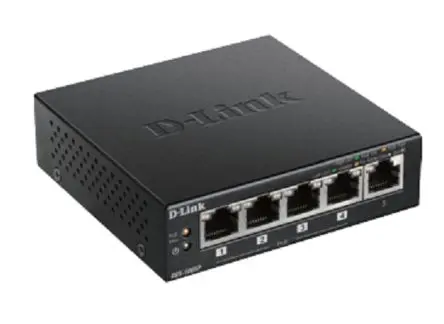 Produktfoto 1 von D-Link 5-Port Desktop Gigabit PoE+ Switch Gigabit-Switch 5-Port Unmanaged Power Over Ethernet 2000Mbit/s