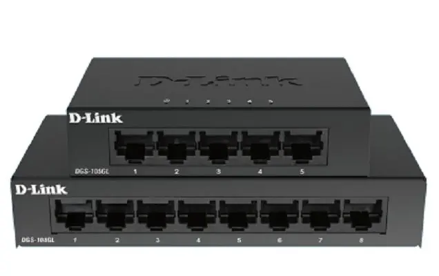 Produktfoto 1 von D-Link 8-Port Gigabit unmanaged Desktop-Switch DGS-105 Gigabit-Switch Desktop 8-Port Unmanaged 10/100/1000Mbit/s UK 140
