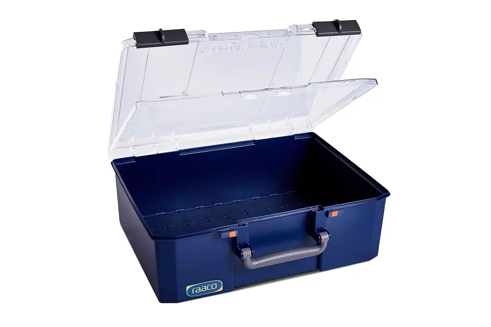 Produktfoto 1 von Raaco Kleinteilebox Raaco Blau, 0 Fächer Verstellbare Fächer, 147 mm x 413 mm x 330 mm