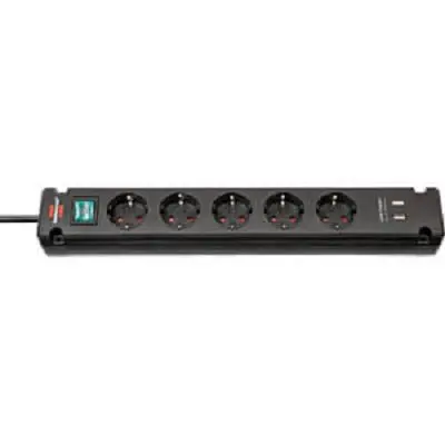 Produktfoto 1 von brennenstuhl Verlängerungskabel, 3 m, 5-fach, USB, Typ F - Deutscher Schutzleiterkontakt IP65, IP69K, IP67 230V