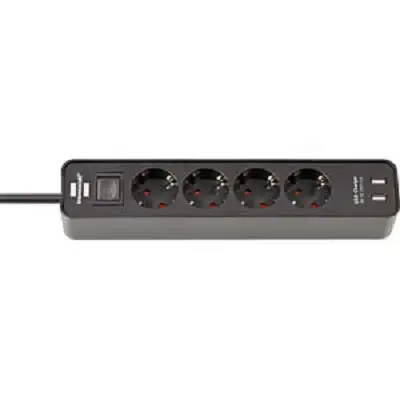 Produktfoto 1 von brennenstuhl Verlängerungskabel, 1.5 m, 4-fach, Typ F - Deutscher Schutzleiterkontakt, USB IP69K, IP65, IP67 30V
