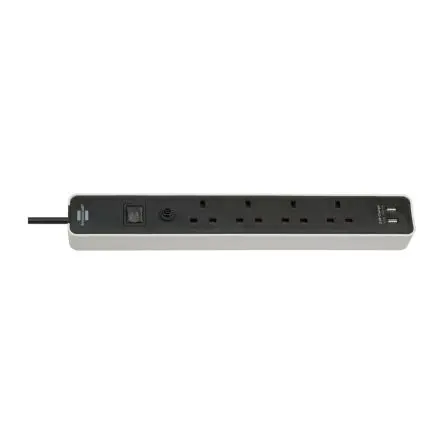 Produktfoto 1 von brennenstuhl Verlängerungskabel, 3 m, 4-fach, Typ G – Britisch IP69K, IP67, IP65 30V Aufrollautomatik