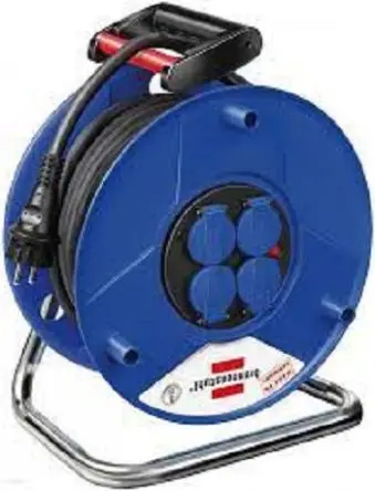 Produktfoto 1 von brennenstuhl Kabeltrommel, 25 m, 4-fach, Typ E - Französisch IP69K, IP65, IP67 30V Aufrollautomatik