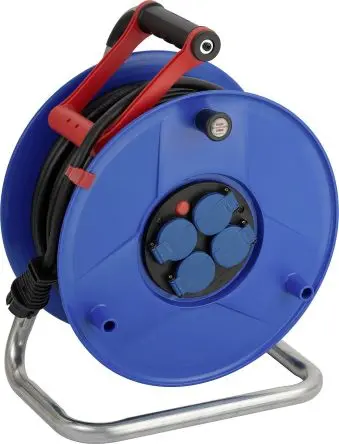 Produktfoto 1 von brennenstuhl Kabeltrommel, 40 m, 4-fach, Typ E - Französisch IP69K, IP65, IP67 230V Aufrollautomatik