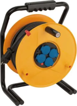 Produktfoto 1 von brennenstuhl Kabeltrommel, 40 m, 4-fach, Typ E - Französisch IP65, IP67, IP69K 30V Aufrollautomatik