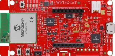 Produktfoto 1 von Microchip WFI32-IOT Development Board Entwicklungsboard Entwicklungsboard für WFI32E01PC-Modul, WLAN