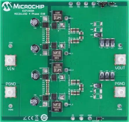 Produktfoto 1 von Microchip Evaluierungsplatine, MIC21LV32 4-Phasen-EVB Abwärtsregler, für MIC21LV32