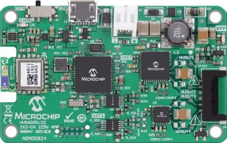 Produktfoto 1 von Microchip HV56020_22 2X2-CH 225V AMP ARRAY DRV Evaluierungsplatine Evaluierungsplatine für Betätigungselementen,