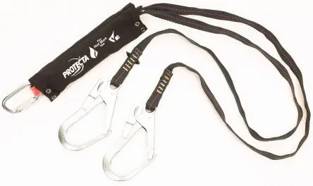 Produktfoto 1 von 3M verstellbar Karabiner Verdrehsicherung Fallschutz Trageschlaufe Zweifach, Gew.Bel. 140 kg, 2 m