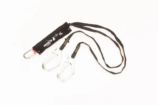 Produktfoto 1 von 3M verstellbar Karabiner Verdrehsicherung Fallschutz Trageschlaufe Zweifach, Gew.Bel. 140 kg, 2 m