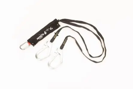 Produktfoto 1 von 3M verstellbar Karabiner Verdrehsicherung Fallschutz Trageschlaufe Zweifach, Gew.Bel. 140 kg, 2 m