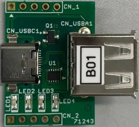 Produktfoto 1 von ROHM BD91N01NUX Evaluierungsplatine, Typ C-Detektor für Sink BD91N01NUX EVK Evaluierungskit, für Typ-C Kabel für die