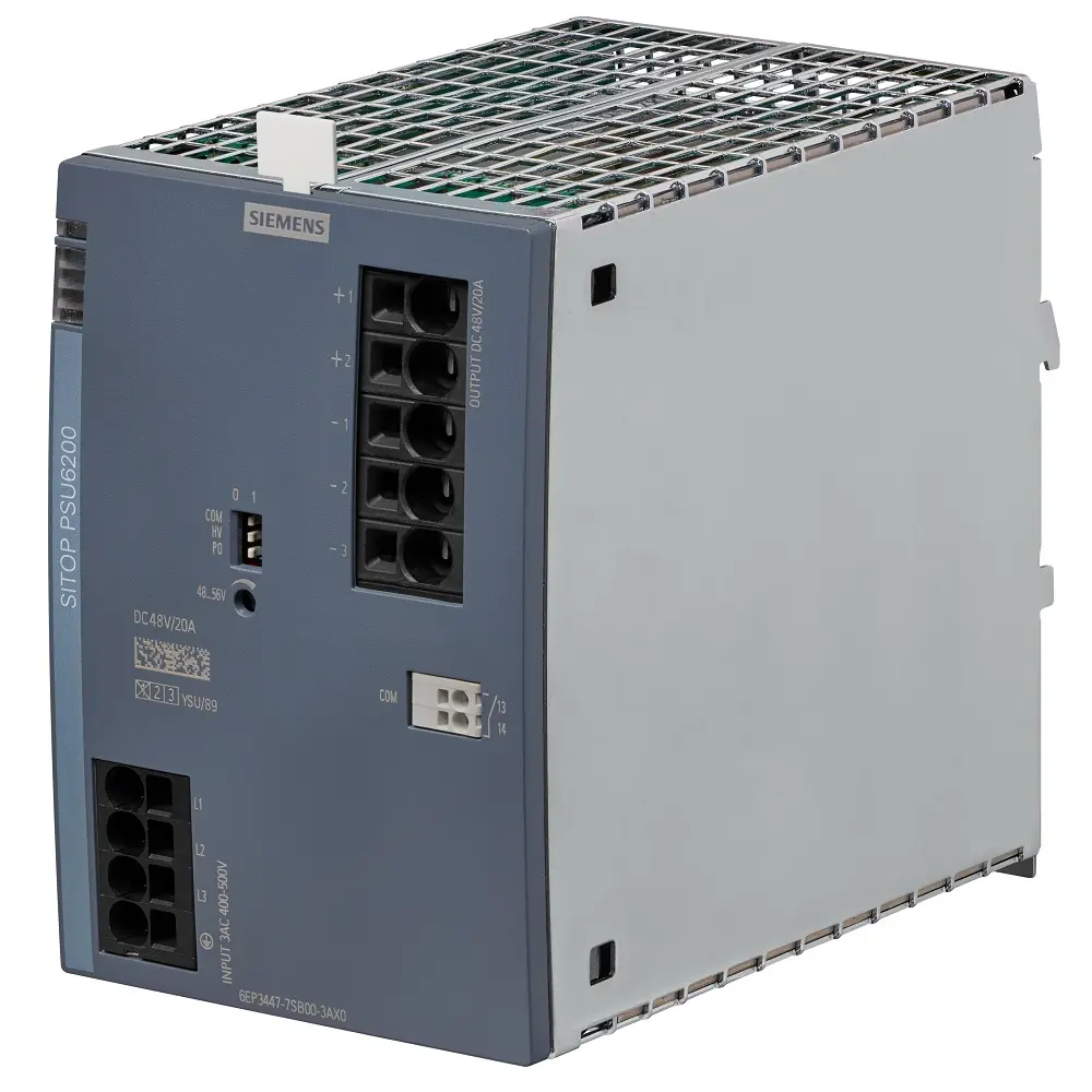 Produktfoto 1 von Siemens SITOP DIN-Schienen Netzteil Getaktet 48V dc / 20A 960W 400 → 500 V ac / 450 → 600V dc