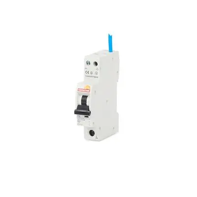 Produktfoto 1 von Contactum CCPBR Compact FI/LS-Schalter (RCBO) 10A, 1-polig Typ B, Empfindlichkeit 30 mA
