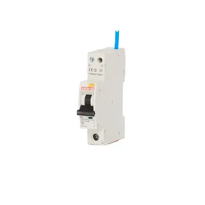 Produktfoto 1 von Contactum CCPBR Compact FI/LS-Schalter (RCBO) 6A, 1-polig Typ C, Empfindlichkeit 30 mA