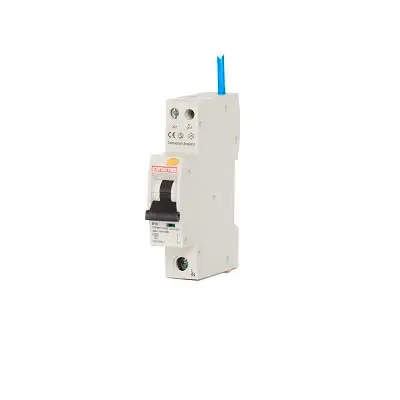 Produktfoto 1 von Contactum CCPBR Compact FI/LS-Schalter (RCBO) 10A, 1-polig Typ B, Empfindlichkeit 30 mA