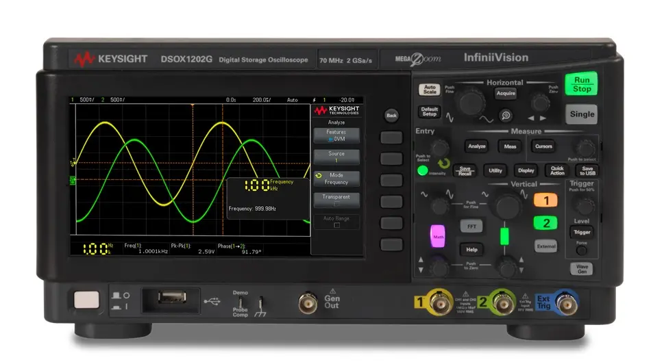 Keysight InfiniiVision 1000 X DSOX1202G Speicher Tisch Oszilloskop 2-Kanal Analog 100MHz