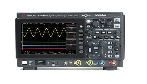 Produktfoto 1 von Keysight InfiniiVision 1000 X DSOX1204G+DSOX1200A-100 Speicher Tisch Oszilloskop 4-Kanal Analog 100MHz