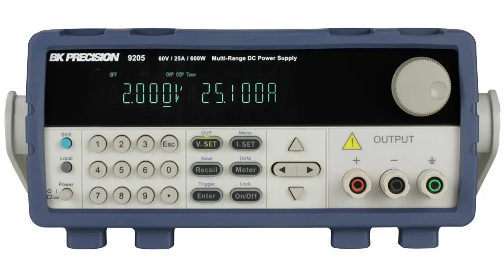 Produktfoto 1 von BK Precision BK9205B Digital Labornetzgerät 600W, 0 → 60V / 25A, DKD/DAkkS-kalibriert