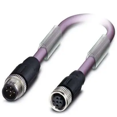 Produktfoto 1 von Phoenix Contact SAC, 5-polig Buskabel, Mit Gewinde Stecker 5 / M12 Buchse, Länge 1 m