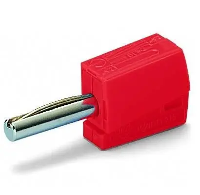 Produktfoto 1 von WAGO 4 mm Stecker Rot Bananenstecker, 42V 20A Zugfederklemme
