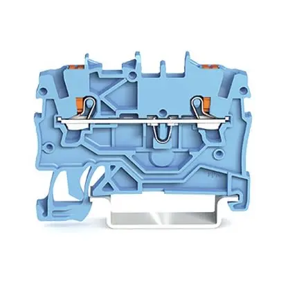Produktfoto 1 von WAGO Anschlussklemmenblock für Durchkontaktierung 1 Blau, 1mm², 800V Zugfederklemme ATEX, IECEx