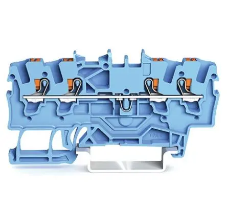 Produktfoto 1 von WAGO TOPJOB S, 2201 Reihenklemme Einfach Blau, 1.5mm² / 17.5A, Steckanschluss