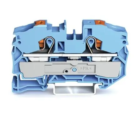 Produktfoto 1 von WAGO Anschlussklemmenblock für Durchkontaktierung 1 Blau, 16mm² Zugfederklemme ATEX, IECEx