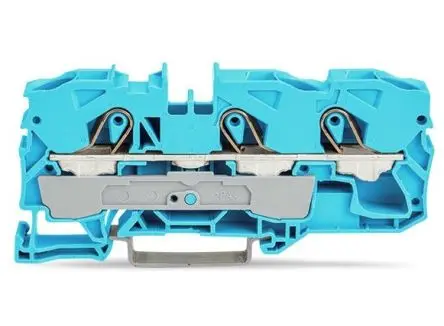 Produktfoto 1 von WAGO Anschlussklemmenblock für Durchkontaktierung 1 Blau, 10mm², 800V Zugfederklemme IECEx, ATEX