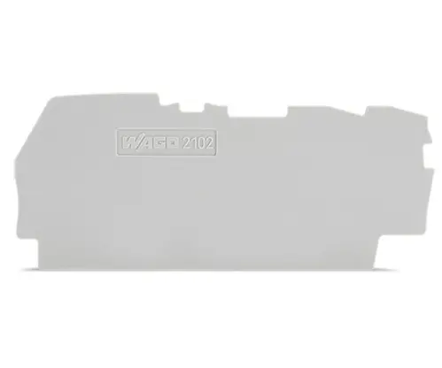 Produktfoto 1 von WAGO End- und Zwischenplatte für Klemmenblöcke der Serie 2102