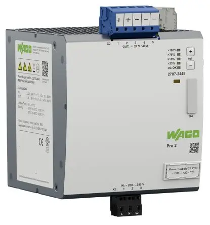 Produktfoto 1 von WAGO 2787 DIN-Schienen Netzteil 230V ac/dc Wechselstrom/Gleichstrom / 40 A 24V dc DC 960 W