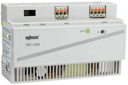 Produktfoto 1 von WAGO 787 DIN-Schienen Netzteil Geschalteter Modus 230V ac/dc Wechselstrom/Gleichstrom / 6 A 24V dc DC 150 W