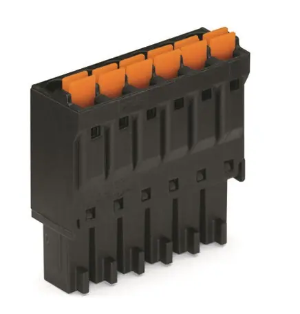 Produktfoto 1 von WAGO Steckbarer Klemmenblock Steckverbinder 6-Kontakte 3.5mm-Raster